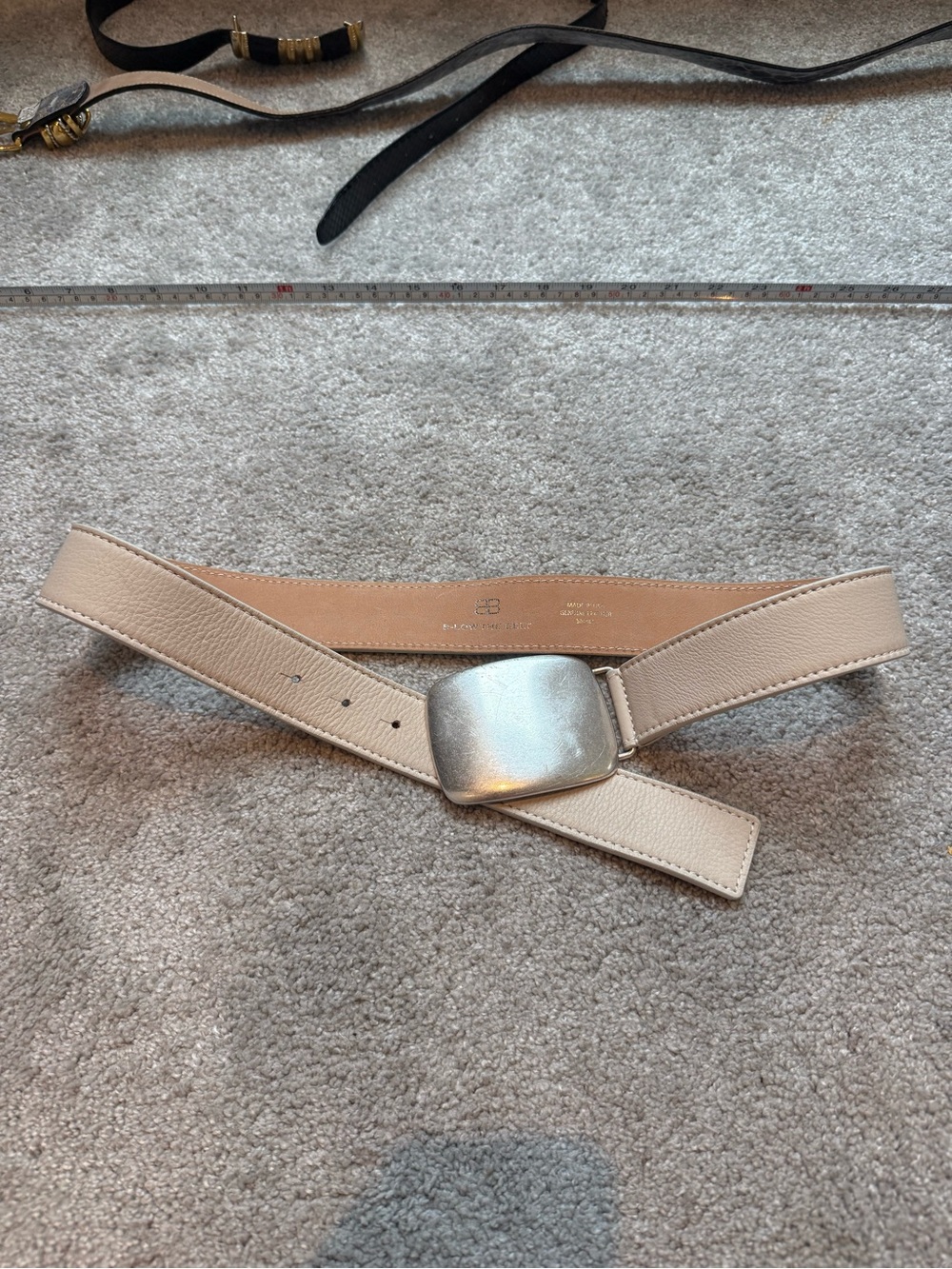 Women’s B-Low the belt genuine Leather Belt with Silver Buckle